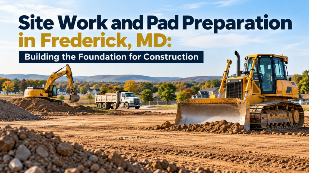 Site Work and Pad Preparation in Frederick, MD: Building the Foundation for Construction